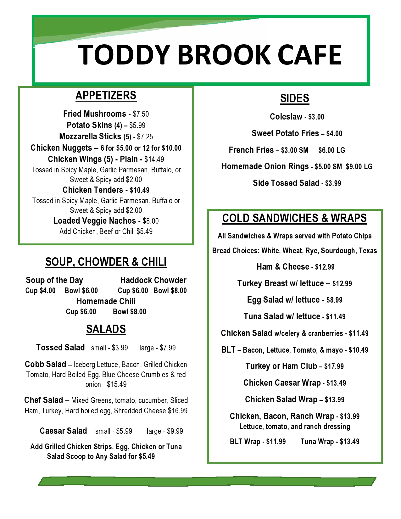 Lunch menu · 1